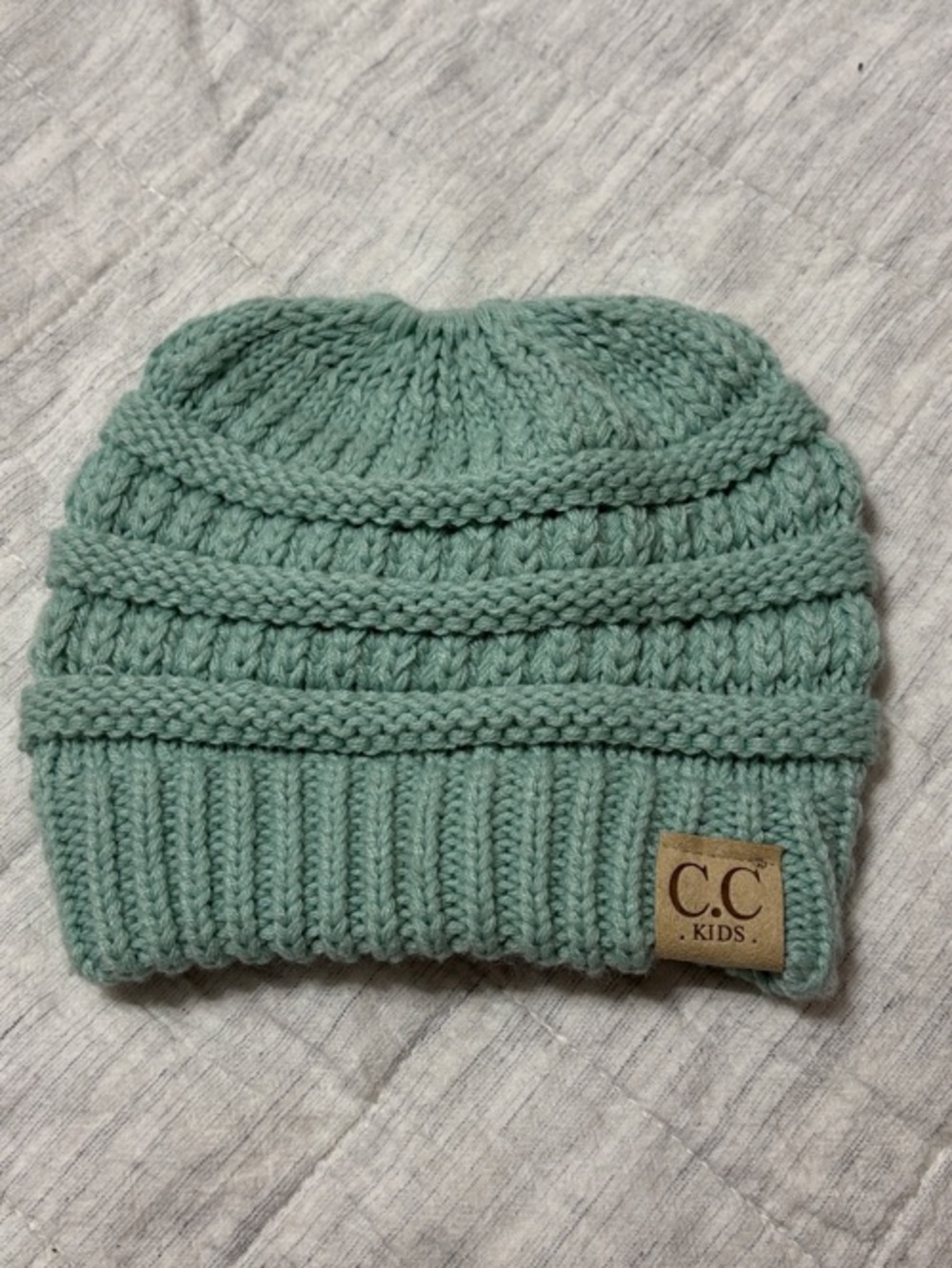 C.C. Kids Mint Green Knit Beanie